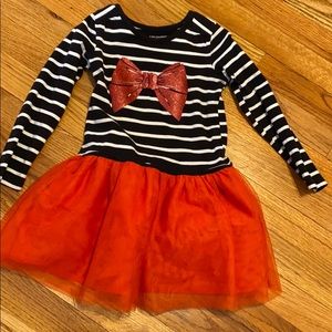 Striped and tulle dress